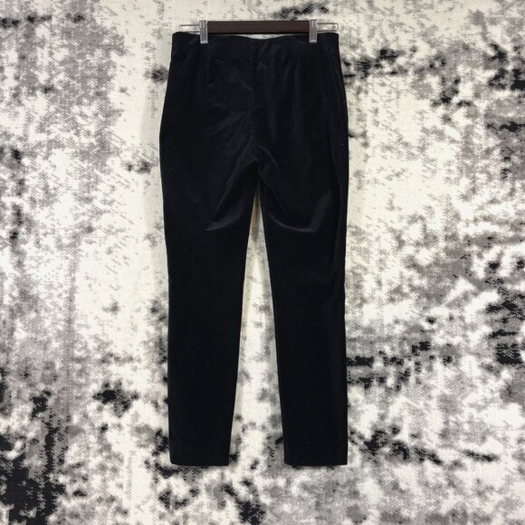 Lauren Ralph Lauren Pants Womens Size 6 Black Velour Skinny Stretch‎ - Picture 2 of 15
